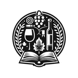 Wine, book, and grape icon.