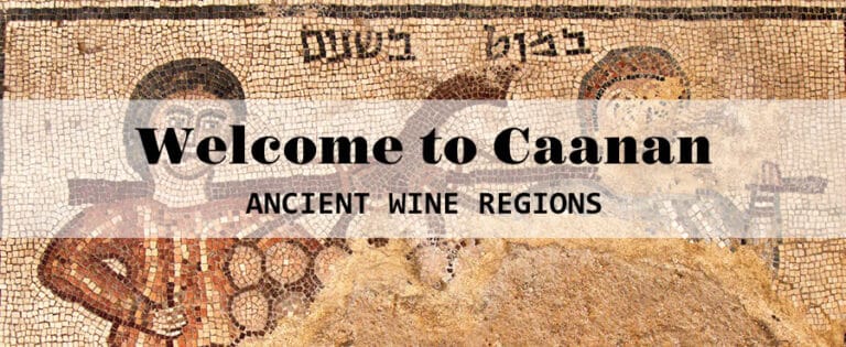 Ancient Canaan wine regions mosaic artwork.