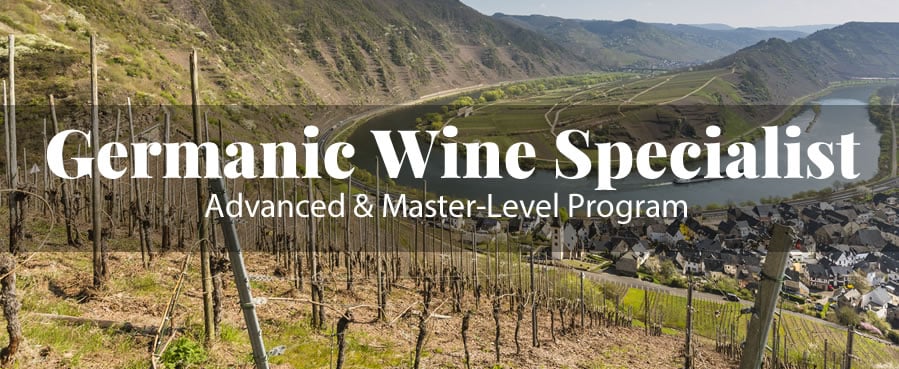 Germanic wine specialist program in scenic vineyard.