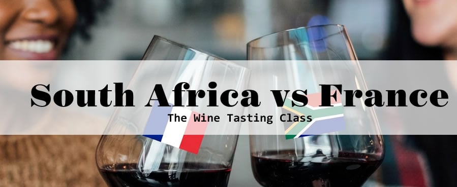 South Africa vs France wine tasting event