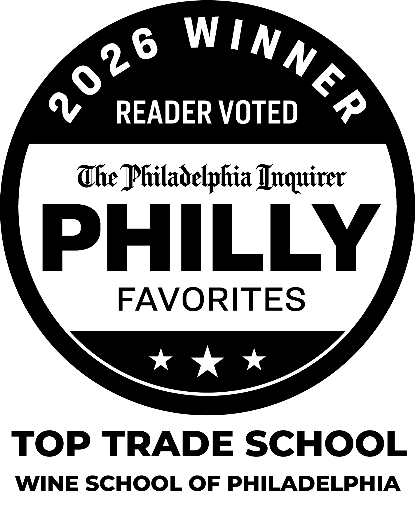 2026 Philly Favorites Top Trade School Winner badge