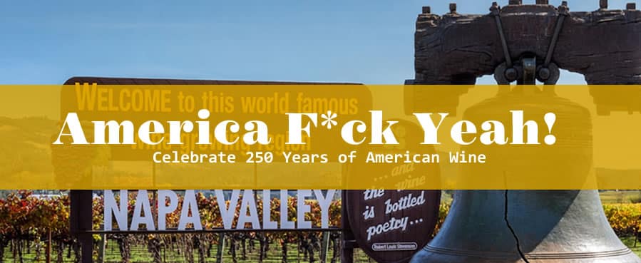 Napa Valley sign with Liberty Bell and banner