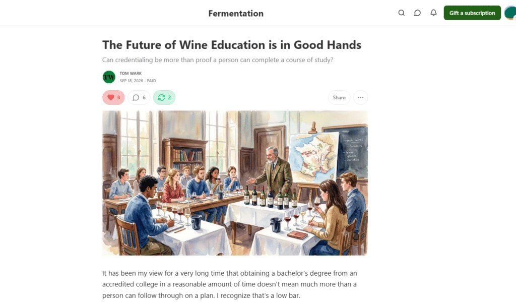 Instructor leads wine tasting class beside French wine map