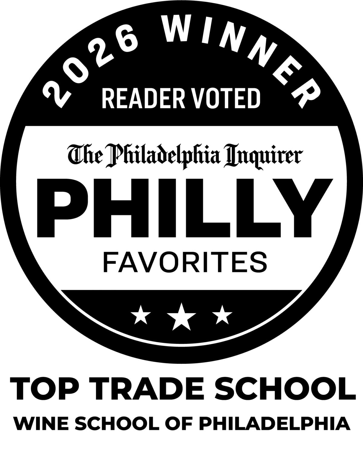 2026 Philly Favorites Top Trade School Winner badge