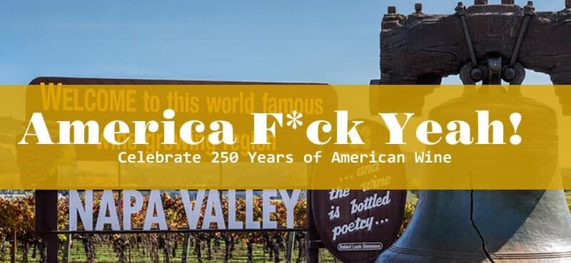 Napa Valley sign with Liberty Bell and banner